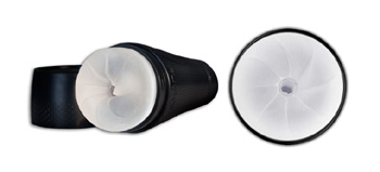 Flight Pilot: black case / swirl-like orifice